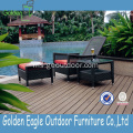 Foldable White Rattan SunBed Furniture  Aluminum Tube